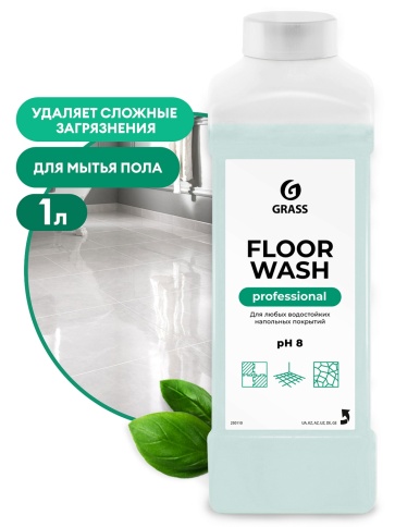 (ЗАКАЗ) Средство для пола моющее нейтральное "Floor wash" GRASS 1л 250110 фото 1