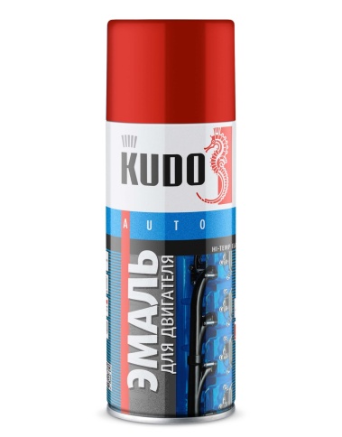 ЭМАЛЬ для двигателя красная KUDO  KU-5134  520мл  фото 1