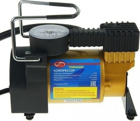 Компрессор "AC 580 Торнадо" металл, 12V,,35л/мин.  AV-010580  "AUTOVIRAZH" фото 1