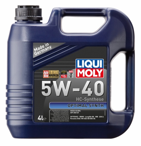 5W40 LIQUI MOLY OPTIMAL СИНТ. 3926 4Л масло моторное ЕС фото 1