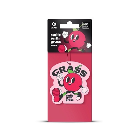 Ароматизатор картон Grass "Смайл" вишня ST-1468 фото 1