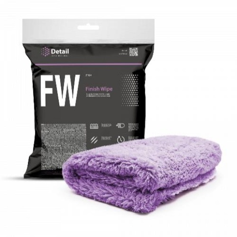 Микрофибровая салфетка для располировки жирных составов FW "Finish Wipe" 40*40 Detail DT-0244 фото 1
