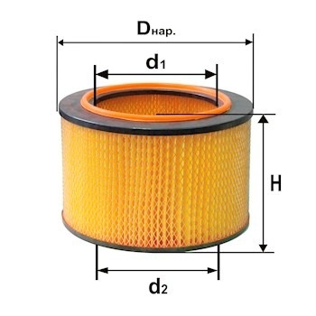 ФИЛЬТР ВОЗД. ДИФА 4364М (без дна) (740-1109560-10) ЗИЛ-133.ГЯ, 4331, 645, УРАЛ (дв. КАМАЗ-740) фото 1