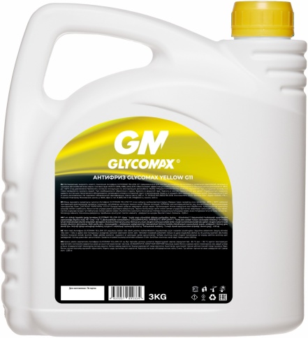 Антифриз GLYCOMAX Yellow G11 (желтый)  3 кг фото 2
