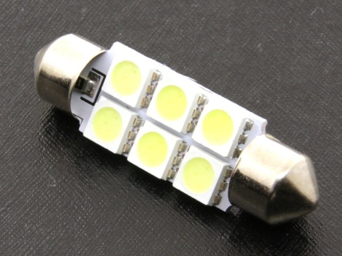 Лампа светодиод. T11 12V Lumen Alfa FT-5050-6SMD 39mm (в упак. 10шт) MLD-12VC5W-1138  фото 1