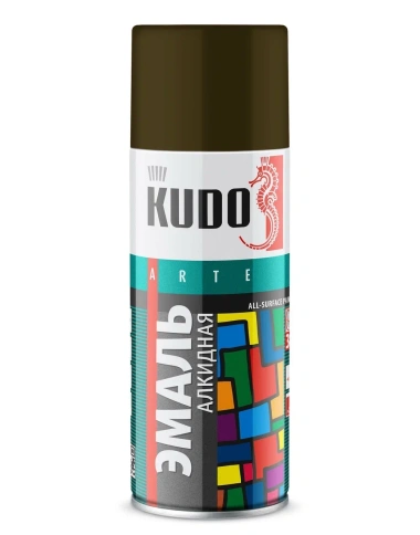 (АКЦИЯ) Эмаль ХАКИ универсальная глянц. KUDO RAL-6014 KU-1005 520 мл. фото 1
