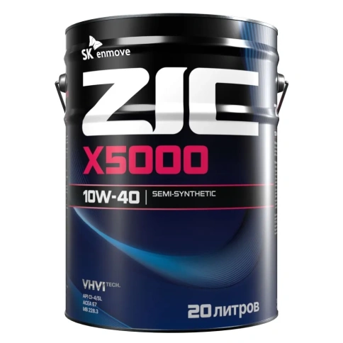 10W40  ZIC X5000  П/С   масло моторное д/гр. авто 20Л ЕС фото 1