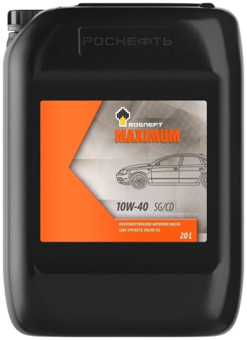 10W40 Rosneft  MAXIMUM SG/CD П/СИНТ   20Л  Рязань   Моторное масло фото 1