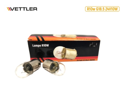 Лампа накал. R10W 24V 10W BA15s VETTLER HD (в упак.10 шт.) 17148 фото 1