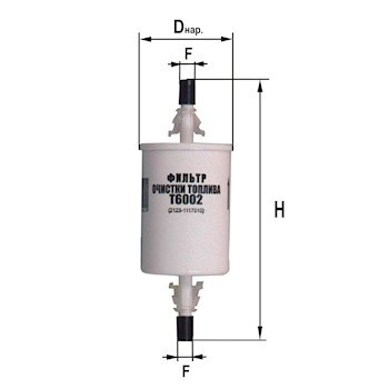 ФИЛЬТР ТОПЛ. ДИФА 6002 А/м ВАЗ с инж. (на штуцерах) фото 1