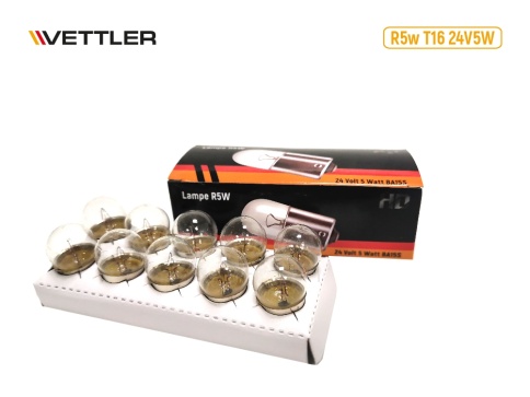 Лампа накал. R5W 24V 5W BA15s HD VETTLER (габарит) (в упак.10 шт.) 17149 фото 1