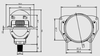 Светодиодная линза Allroad Drive RS1 ( BI-LED Линзы ПТФ) ALR-DRS1			 фото 2