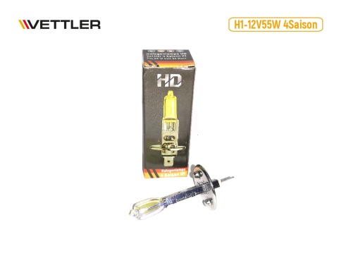 Лампа галоген. H1 12V 55W VETTLER HD всепогодная "4 сезона" 17977 фото 1
