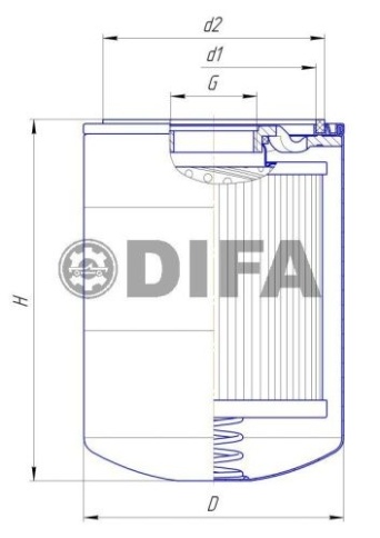 ФИЛЬТР МАСЛ. ДИФА 51130 ГОМСЕЛЬМАШ КЗС-1218; СКС-624 (HF35082) фото 3