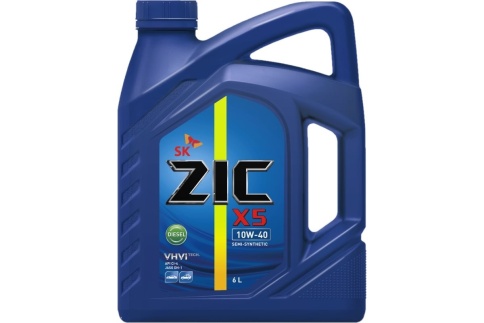 10W40  ZIC  X5 Diesel П/СИНТ 6Л масло моторное ЕС фото 1