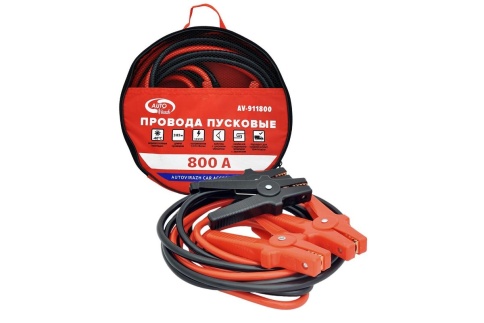 Провода пусковые, 800 А, в сумке ПВХ AUTOVIRAZH AV-911800 фото 1