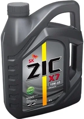 10W40  ZIC X7 DIESEL СИНТ 4Л масло моторное ЕС фото 1