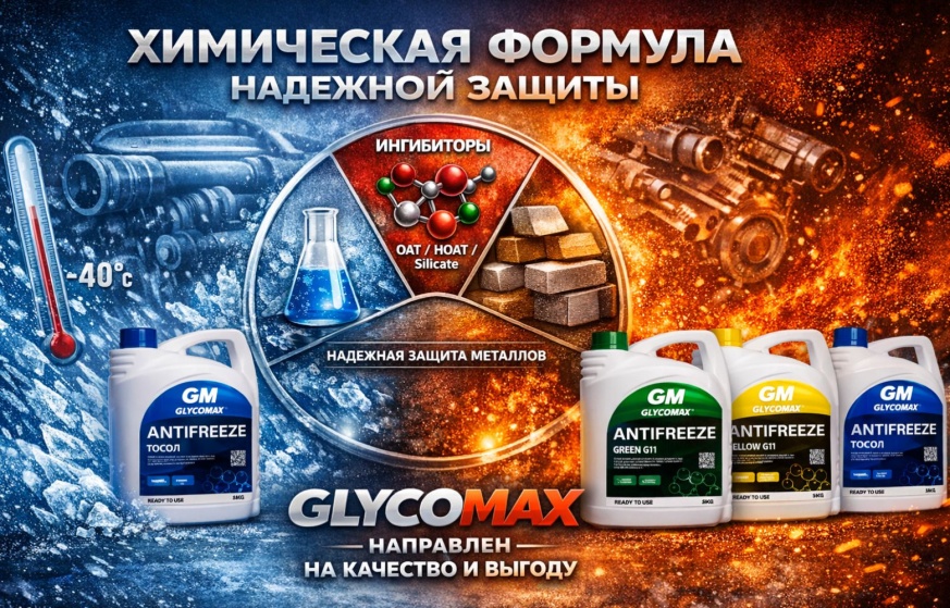 Антифризы GLYCOMAX: профессиональная формула, созданная для стабильной защиты